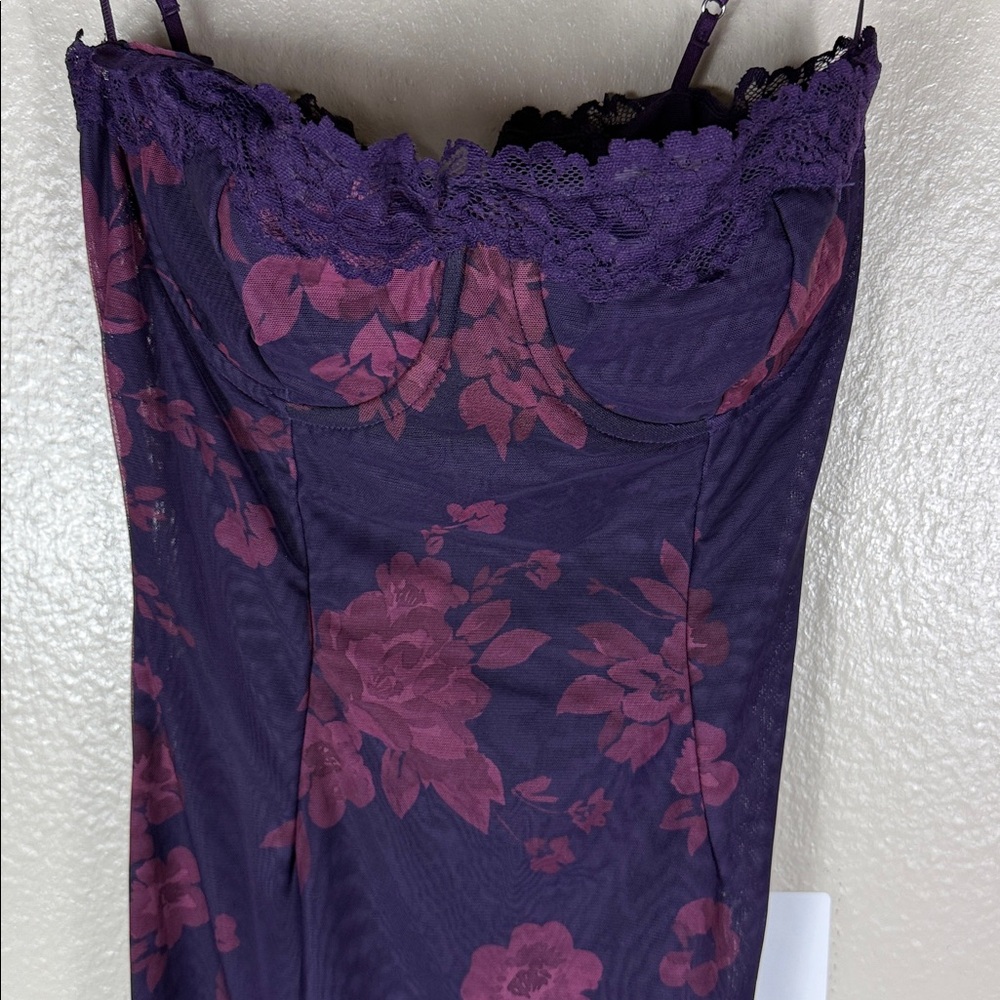 House of CB Aiza Grape Floral Print Maxi Dress - Picture 10 of 13